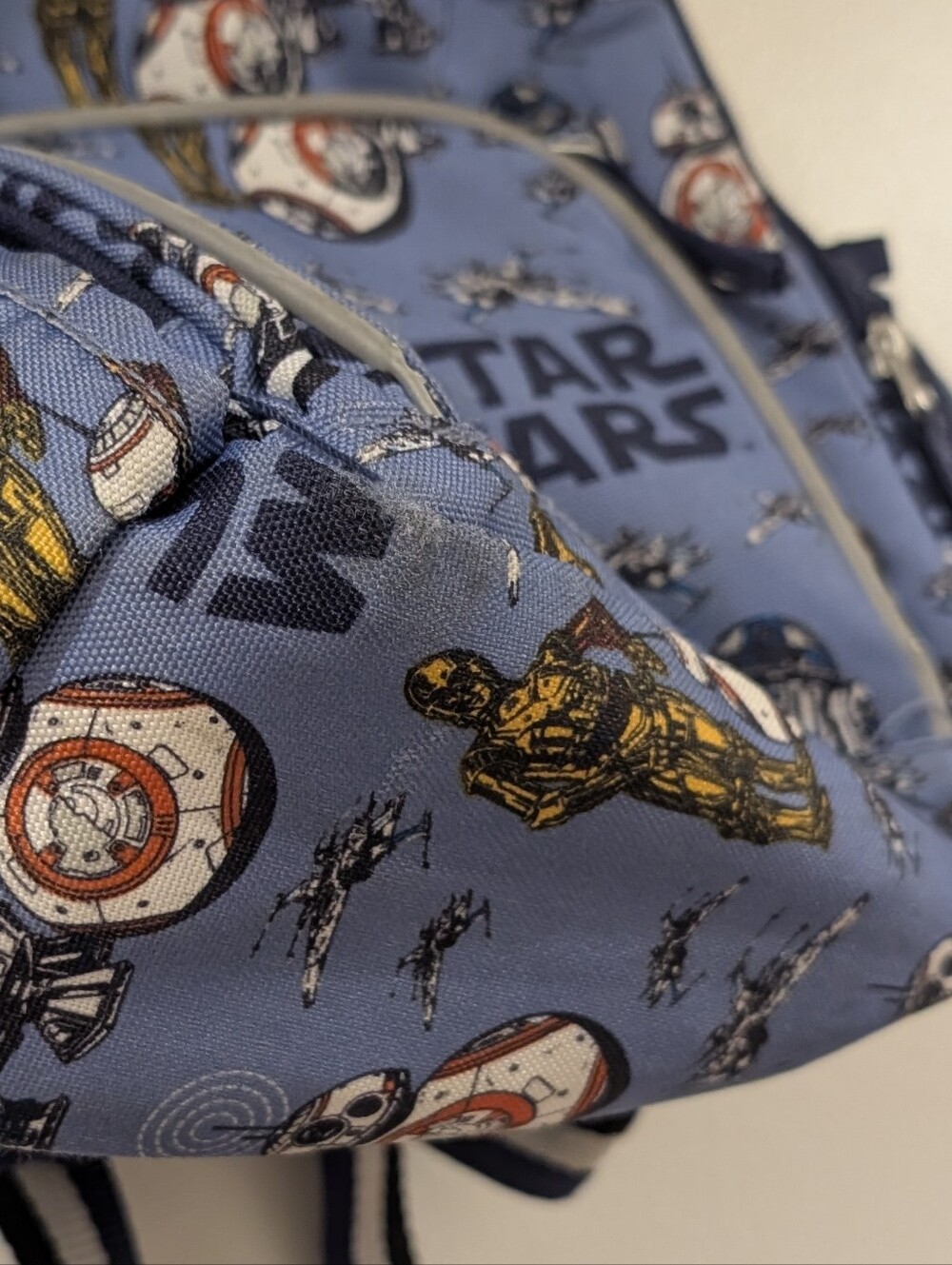 Pottery Barn Kids Star Wars Small Kids Backpack - Blue Droid Print - Picture 6 of 9